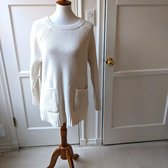 Soft Surroundings cream colored crew neck sweater - Picture 2 of 8